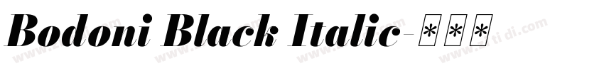 Bodoni Black Italic字体转换